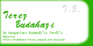 terez budahazi business card